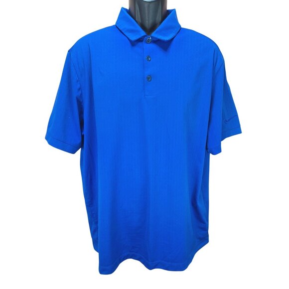 Nike Golf Dri-Fit Tour Performance Mens Polo Shirt XL Blue Short Sleeve - Picture 1 of 9